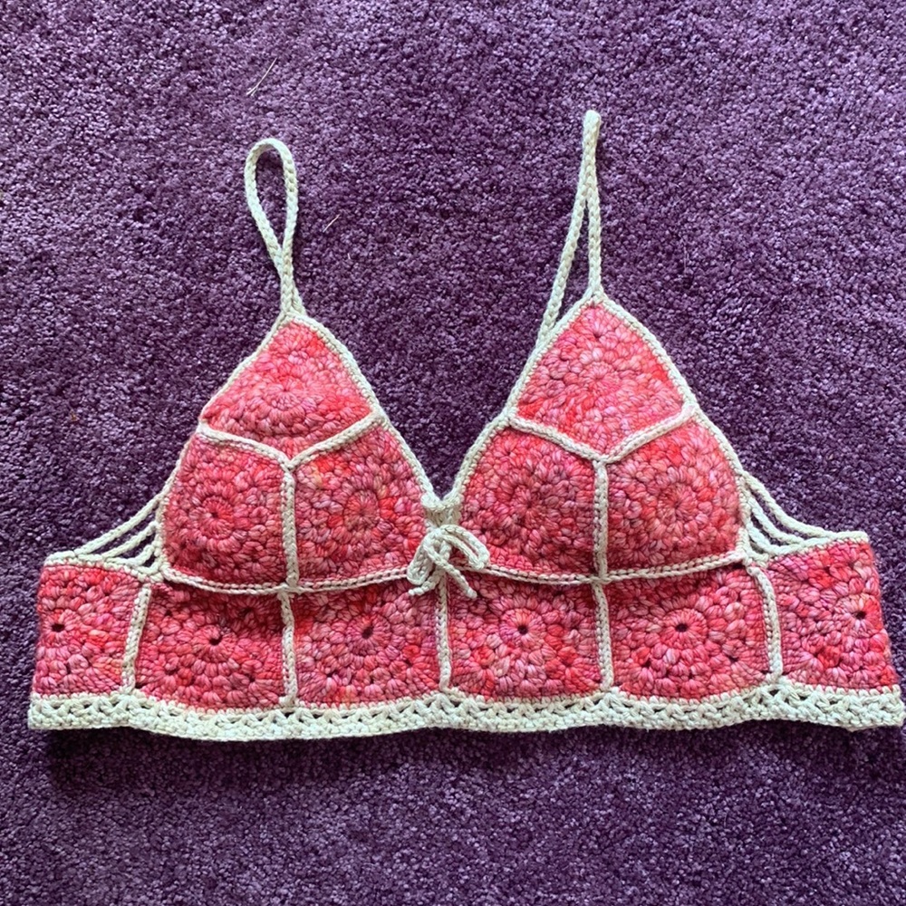 HANDMADE Crochet Granny Square Bralette